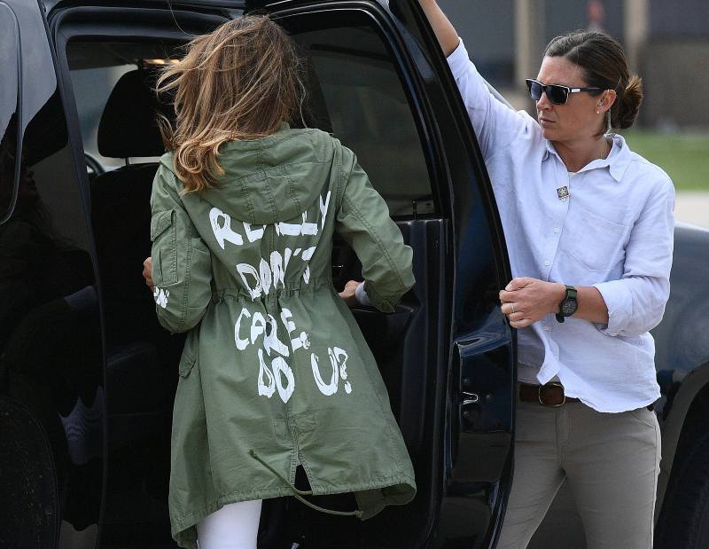 Chaqueta de Melania Trump: «Realmente no me importa, ¿a ti?»