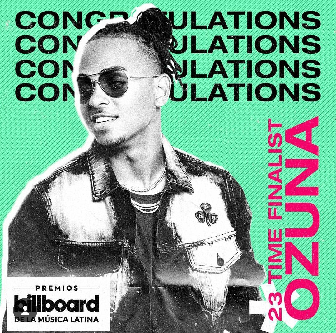 Ozuna alcanza 23 nominaciones en los Premios Billboard de la Música Latina 2019