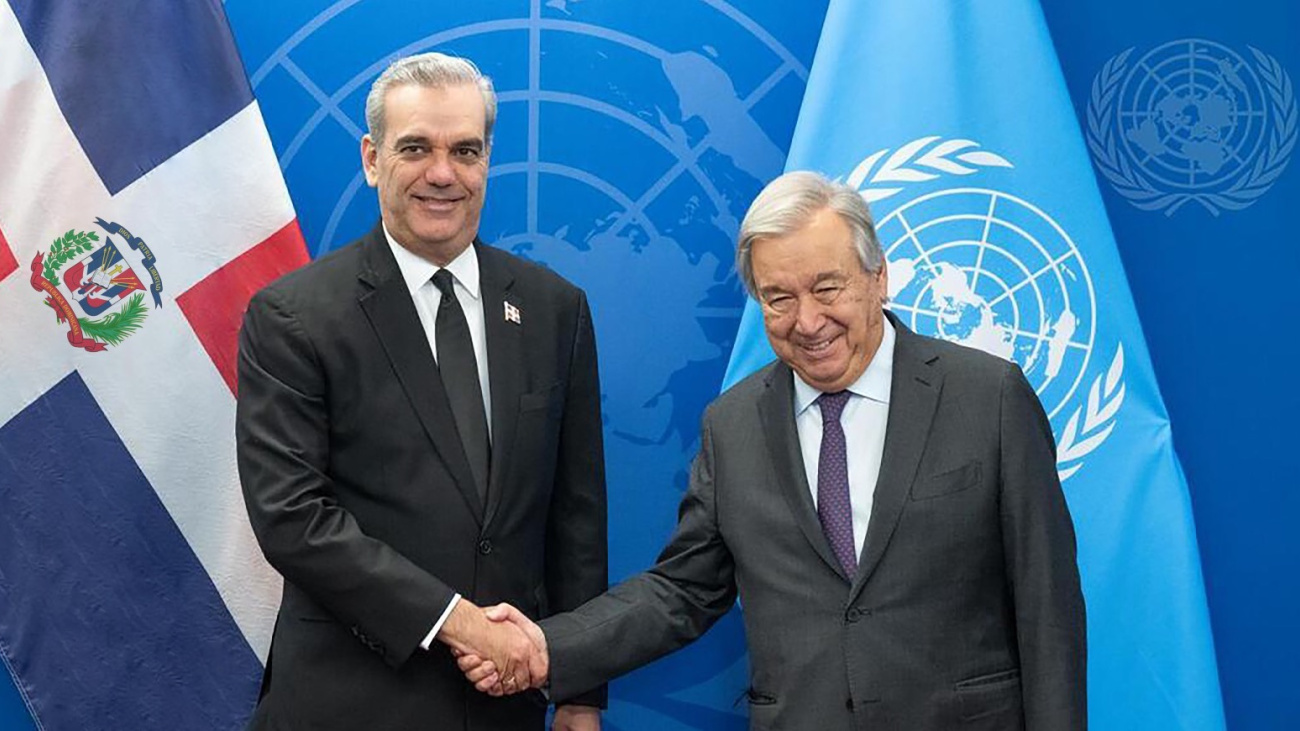 Abinader solicita a Guterres redoblar esfuerzos para despliegue misión de seguridad en Haití Presidente Abinader y Secretario General ONU, Guterres_0